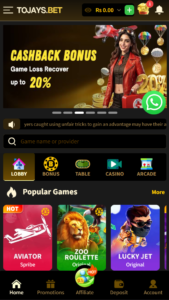 TOJAYS.BET Game APK Download Latest Version Free For Pakistani Users – 2026 1